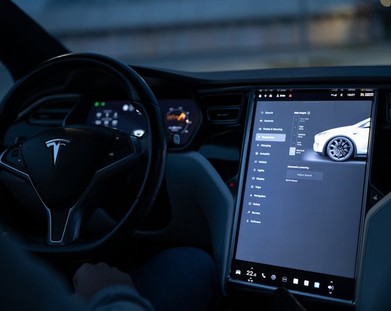 Tesla car dashboard